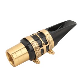 Alto Saxophone Mouthpiece Set Metal Brass Balanced Clear Focused Tone Durable Alto Saxophone Mouthpiece Set for Woodwind Instruments for Professional Beginners