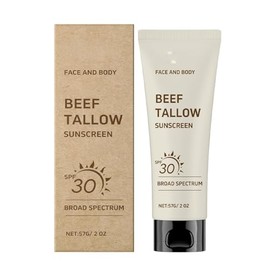 Beef Tallow Sunscreen SPF 30, Suncream for Face and Body
