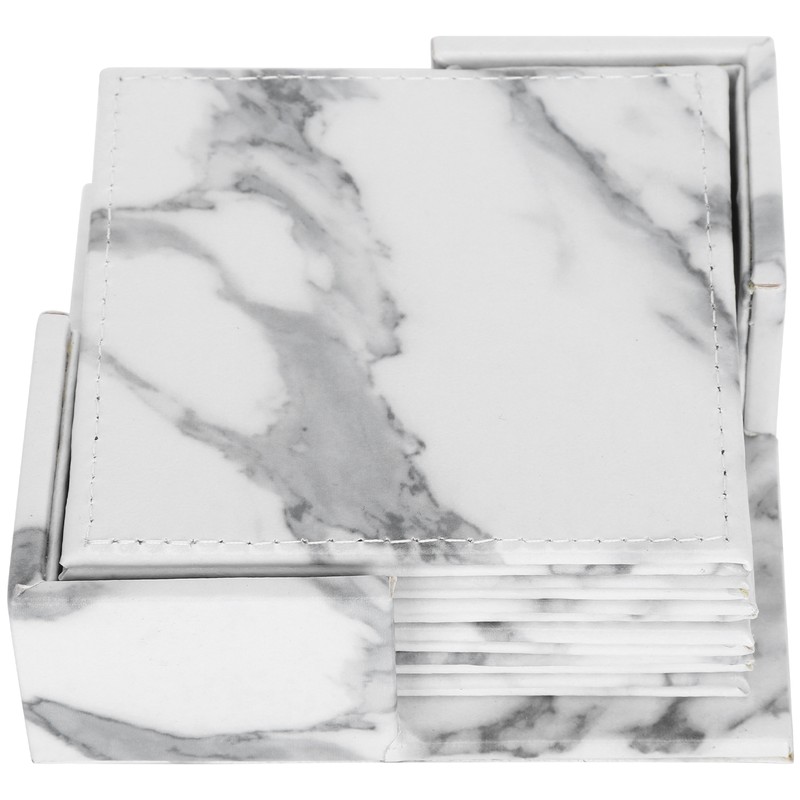 Nordic Style Cup Mat Marble Pattern Coaster Heat Insulated Waterproof