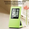 Weather Forcast Clock Solar Battery Powered Square LCD Display Timing
