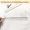 Pack of 2 Plastic Ruler Straight Ruler Plastic Measuring Tool