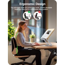 MOKURU Book Stand for Reading, 360° Adjustable Book Holder, Foldable Book Holder Stand, Cookbook Stand, Textbook Stand, Bible Stand, Hands Rree Book Stand, Music Stand, Laptop Stand, Tablet Stand