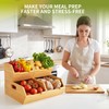Bamboo Pantry Storage Bins, Stackable Potato and Onion Storage Bin