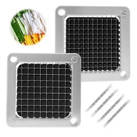 BSTSLL Replacement Chopper 1/4" and 3/8" Blade, 2 PCS Commercial Vegetable Chopper Dicer, French Fry Cutter Stainless Steel Blade for Fruit Cutting Machine Tomato Onion Pusher Block