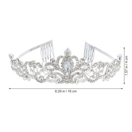 2Pcs Prom Queen Sash and Tiara Set Rhinestone Crystal Tiara Crown for Birthday Weddding Graduate Party Accessories