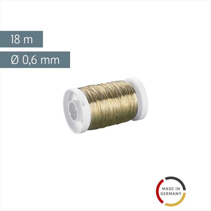 Gütermann/KnorrPrandell 6468845 - Filo Arrotolato, 0,6mm, Colore: Ottone