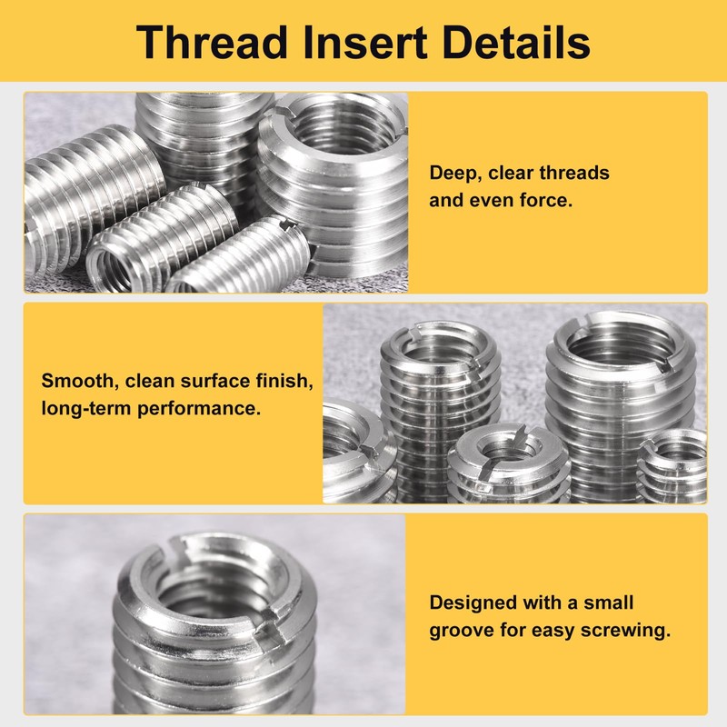 sourcing map 20pcs Thread Repair Inserts M6 x 1 Male