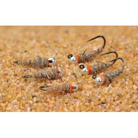 Region Fishing Tungsten Walt's Sexy Worm Jig Head Fly - Euro Nymph Tied on Hanak Hooks - 6ct Packs (Assortment)