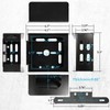 Partsam 1 Set Square Black Trailer Tail Light Mounting Box