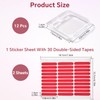 siyuwuro 12Pcs Press On Nail Storage Box with 60Pcs Adhesive