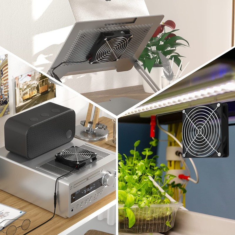Enokay 120mm DC 12V Powered Fan with AC 100V 240V