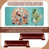 Chunful 2 Pcs Wall Plate Hanger, Acacia Wood & Brass