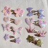 Hair Clips for Girls - 8 Pairs of Flower, bow,