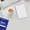 Blueline high-capacity steno pad, medium/college rule, blue cover, 180 white