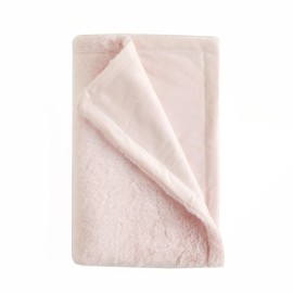 Reverse Backdye Faux Fur to Micromink Baby Blanket, Pink– Soft Blanket for Bed, Cozy Couch, Black and Brown Throw Blanket, Plush and Comfortable.