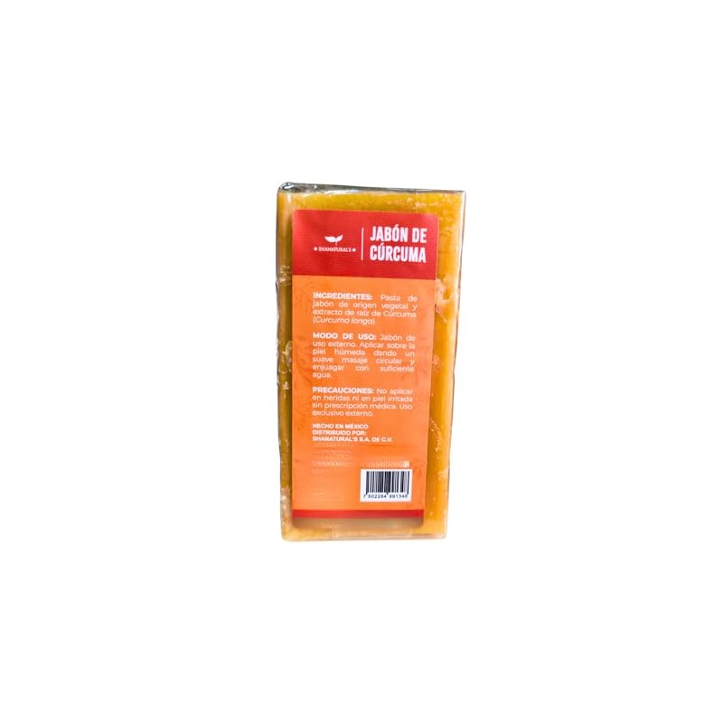 Shanatural's Jabón de Cúrcuma, Artesanal y Natural, Facial y Corporal,