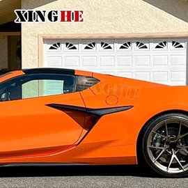 Xinghe for Chevy Corvette C8 Coupe 2020-2023 Rear Side Window American Flag Decal Matte Black 2pcs, for Chevy C8 Corvette Coupe Accessories