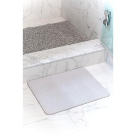 SlipX Solutions Tapete para baño de Piedra, tapete para regadera de Tierra de diatomeas de 45x35 cm | Alfombra de baño antiderrapante y Absorbente de Secado rápido | Color Gris