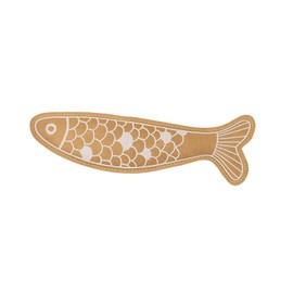 Haourlife Catnip Fish Cat Kicker Toy, Interactive Chew Toy for Indoor Cats, Bell & PP Cotton – Kraft Paper Platinum Carp
