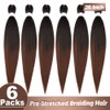Braiding Hair Extensions 16 Inch Pre stretched Braiding Hair Hot