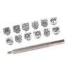 12Pcs Stamping Punch Tool Tang Dynasty Flower Design DIY Vegetable