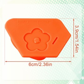 Magnetic Seam Guide for Sewing Machine, Polygonal Sewing Guide with Scale Multifunctional Seam Hemmer Guide Universal Sewing Accessories Supplies (Orange)