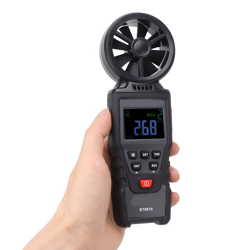 Handheld Anemometer LCD Display Strong Anti Interference Wind Speed Meter