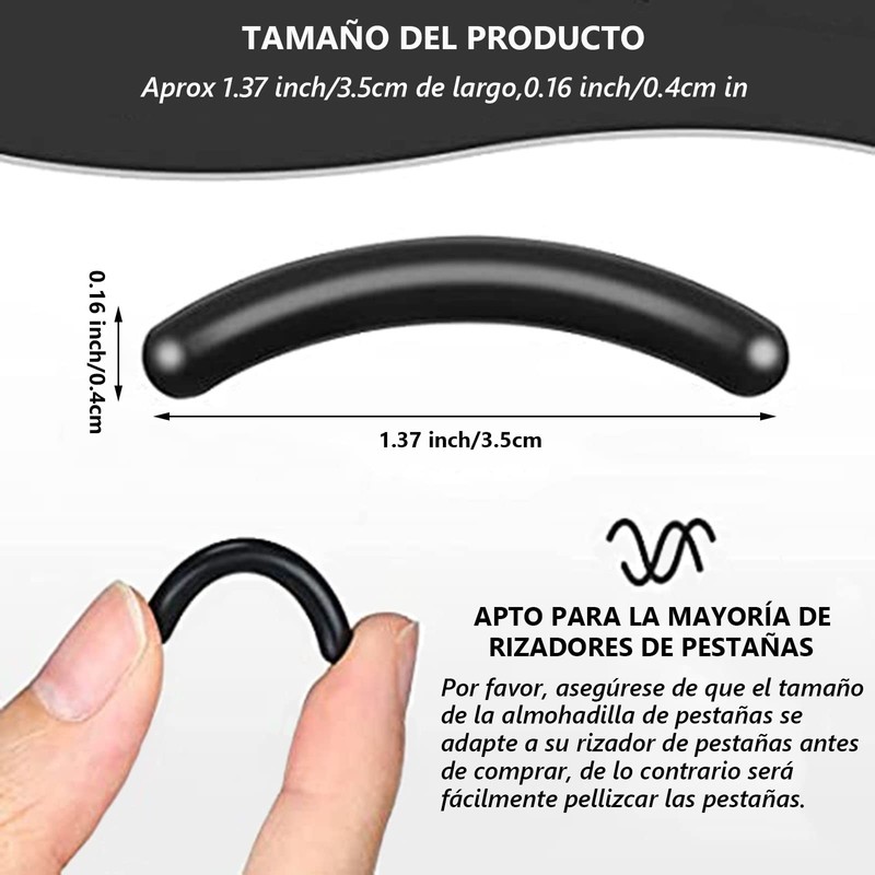 60 Almohadillas para rizador de pestañas, almohadillas de silicona de