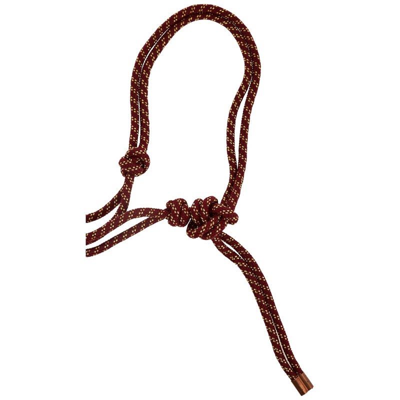 Weaver Leather Diamond Braid Rope Halter and Lead Sangria/Gold, Average