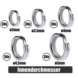 Paradox Fishing Snap Ring Set of 150 I Snap Rings Fishing Snap Ring Pliers Swivel Fishing