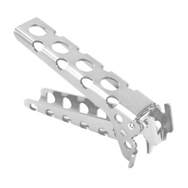 Bowl Clip Gripper Clips, Hot Pot Pan Clamps Aluminium Alloy Anti Scalding Retriever Tongs Portable Cookware Holder for Camping (Silver)