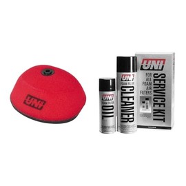RacingPowerSports UNI Filter Dual Stage compatible with Kawasaki KX250F / KX450F + Cleaning Kit
