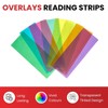 Pack of 8 Assorted Coloured 210x80mm Dyslexia Overlay Reading Strips