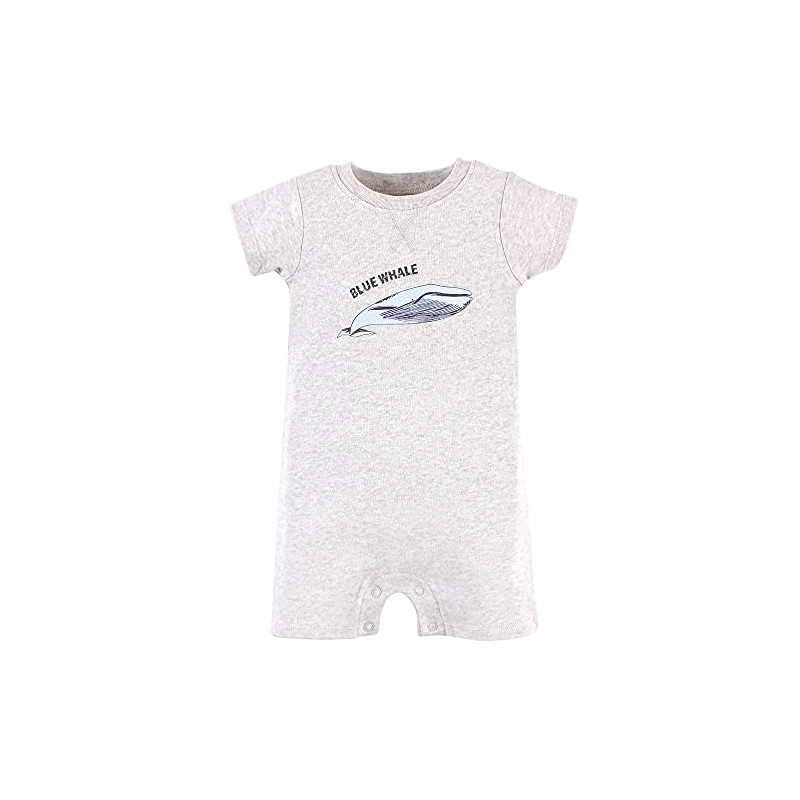 Touched by Nature Baby Boys' Organic Cotton Rompers, Endangered Seal,