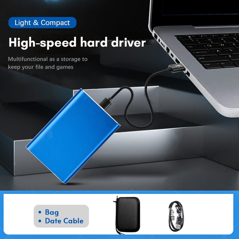 1TB USB3.0 Portable Hard Drive 2.5 Inch Metal External HDD