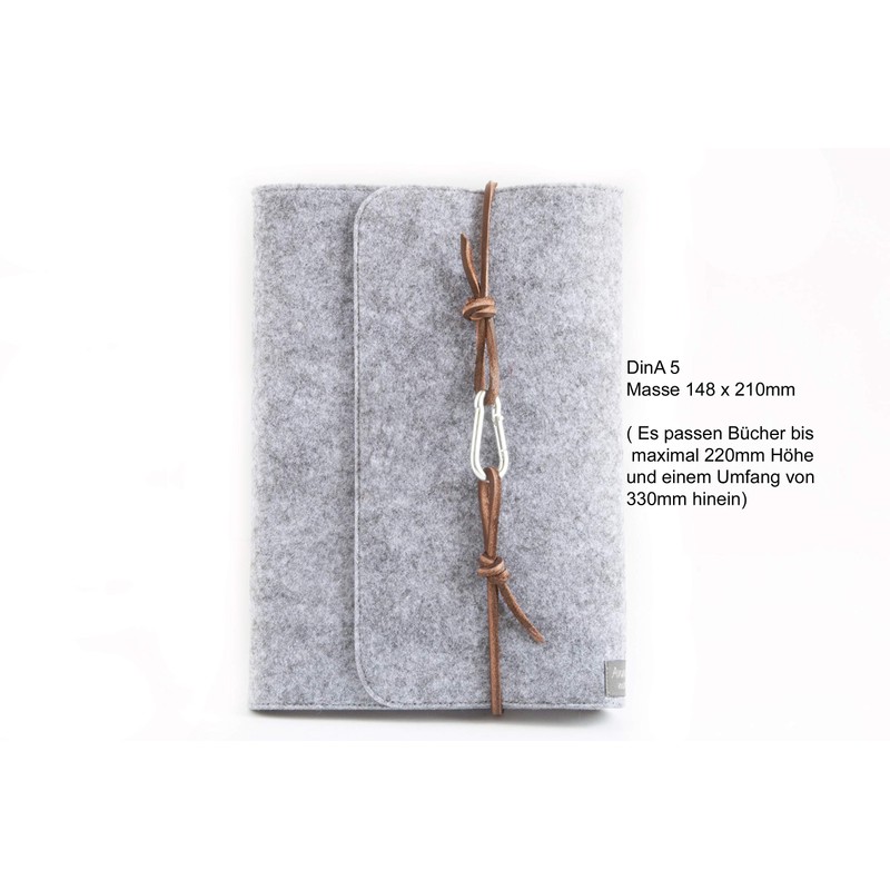 Calendar / Notebook Cover A5 Dark Grey Felt Cover Calendar