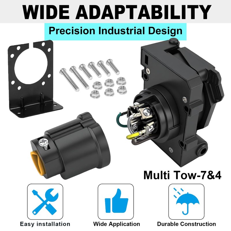 Multi Tow 7 and 4 Pin Trailer Connector Heavy Duty
