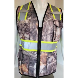 TUFF GARD Hi Visibility Reflective Camouflage Safety Vest (Small to 5XL) - 3XL