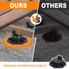 Adjustable Deck Support Pedestal with Fastener Ring, 12Pack Deck Foundation