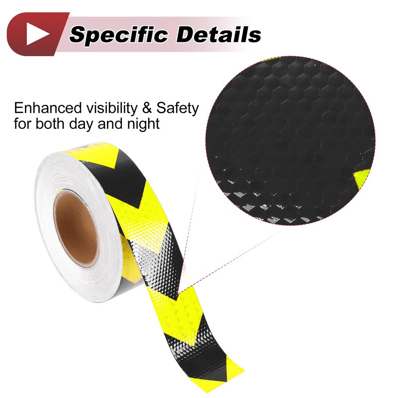 HEROFFIX 1 Pcs Safety Warning Reflective Tape Increased Visibility Reflective