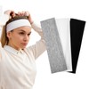 Bewudy 3 Stück Stirnband Damen Sport, Baumwolle Haarband Damen Elastische