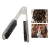 Double Sided Brush Clamp Ergonomic Handle Anti Static Nylon Hair