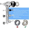 CCJH 4FT Barn Door Hardware Sliding Track Kit Stainless Steel