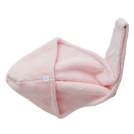 PACKOVE Fast Drying Hair Towel Wrap Absorbent Coral Hair Drying Cap for Quick Moisture Absorption for Curly Thick Hair Soft and Comfortable Design Pink