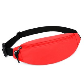 Fanny Packs for Women Men, Waterproof Crossbody Waist Pack, Belt Bag for Travel Walking Running Hiking Cycling, 1pack- Red, Medium