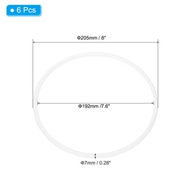 PATIKIL 10 Inch Dream Catcher Rings, 6 Pcs Plastic Macrame Wreath Floral Round Ring Hoop for Home Car DIY Craft Wedding Wall Hanging Decorations, White