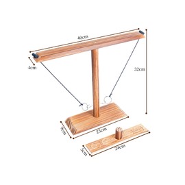 Ring toss Game, Large Base Hook and Ring Game, Hook and Ring Throwing Game for Adults Kids, Family-Friendly Indoor Holiday Fun or Outdoor Patio Games (Large)