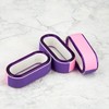 TOOLS FOR BEAUTY 3-sided oval cosmetic tool purple nail buffer