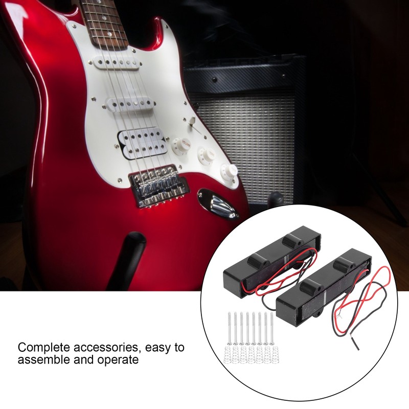 2Pcs 4 String Bass Pickup Bridge Volume Collection Equalizer Electric