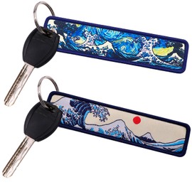 beemorita 2pcs Motorcycle Keychain for Motorcycles, Scooters, Cars, Bike, Backpack Motorcycle Key Chain Key Tag Jet Tag Keychain(Blue)